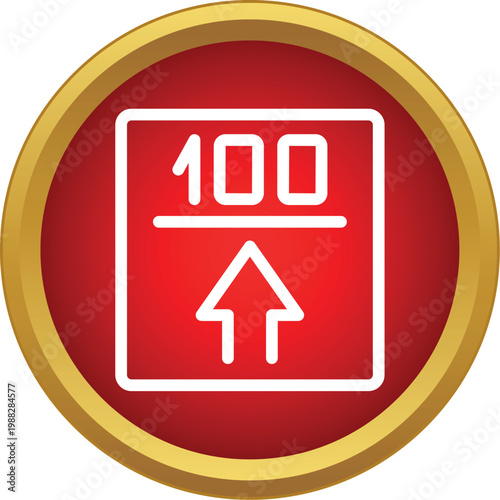 Upload progress percentage reaching maximum capacity on a red button