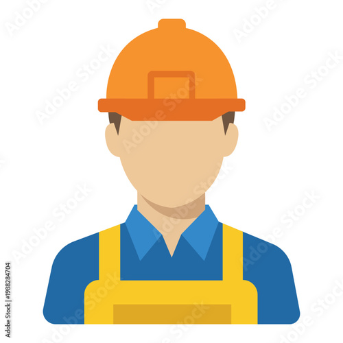 Construction worker: Illustration of a construction worker wearing a safety helmet and workwear, symbolizing the dedication and expertise of the construction trade