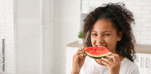 Cute African-American girl ...