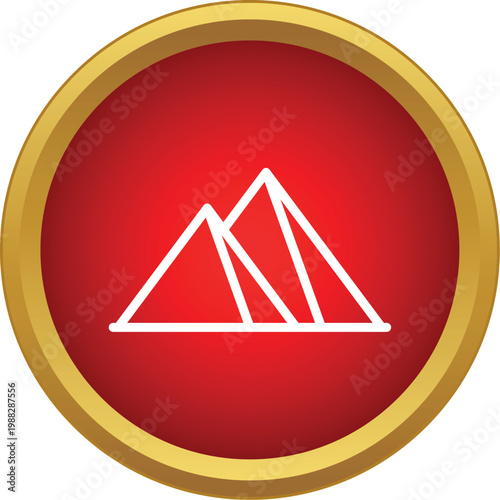 Giza pyramids icon displaying ancient history and tourism