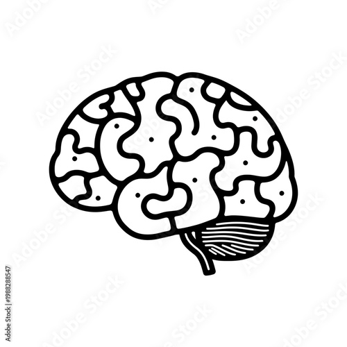 human brain vector illustration
