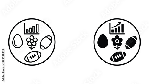 Contrast between growth and decline in gender and sports icons