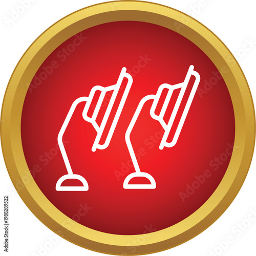 Stage spotlights creating an icon with illumination for live performances