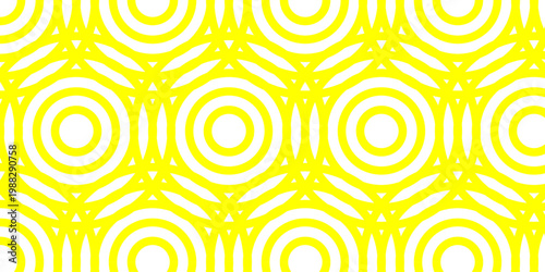 abstract yellow fabric textile overlapping paper design gradient background. seamless pattern with circles overlap swirl wall decoration ornament curl design wallpaper.