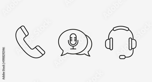 Communication devices and microphone symbol.