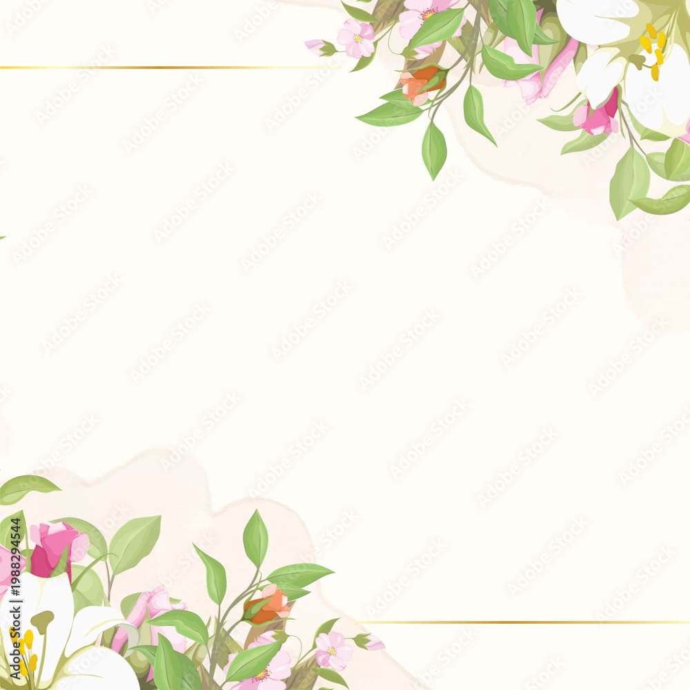 Fototapeta premium beautiful floral vector background design 02