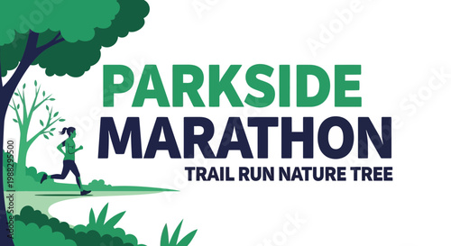 Parkside Marathon Event Promoting Trail Running and Fitness in Nature Scenery