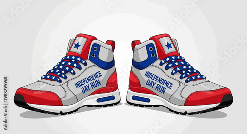 Patriotic Runner's Footwear: Celebrating Independence Day With Dynamism and Style