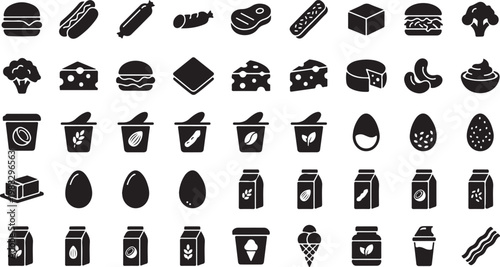 Black and white of various hats and caps isolated on white background headwear