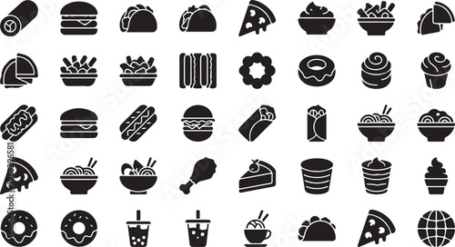 Black and white of various hats and headwear fedora