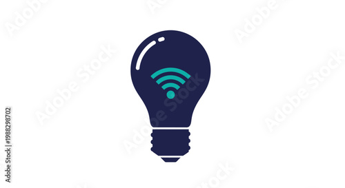 Innovation technology wireless internet concept light bulb.