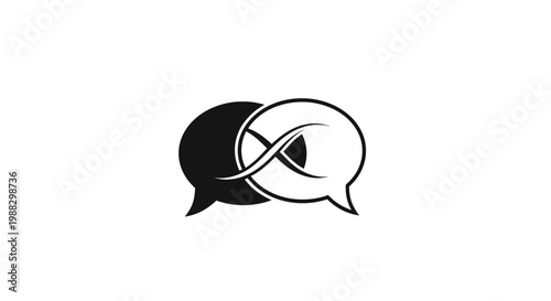 Interconnected Speech Bubbles Symbolizing Communication.
