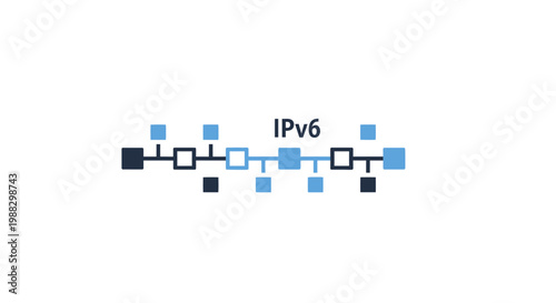 IPv6 protocol internet address diagram.