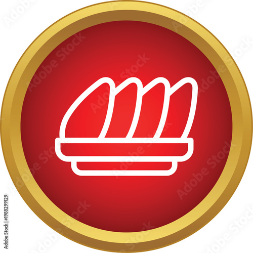 Sushi nigiri illustration for japanese restaurant menu or food service application