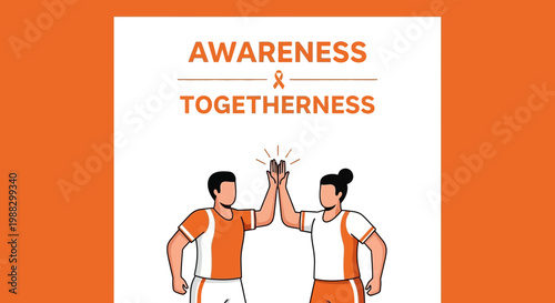 People High Fiving For Togetherness and Raising Awareness for a Cause