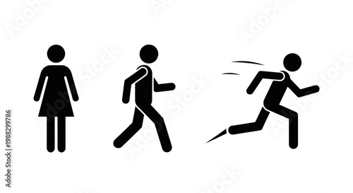 People Silhouettes: Simple Representation of Movement, Action and Symbolic Human Forms