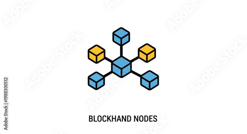Abstract network of interconnected cubes representing blockchain technology nodes.