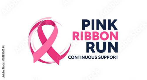 Pink Ribbon Run: A Graphic Representation of Ongoing Support for Breast Cancer Awareness