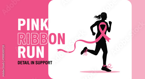 Pink Ribbon Run: A Silhouette Promoting Awareness and Supporting Cancer Research