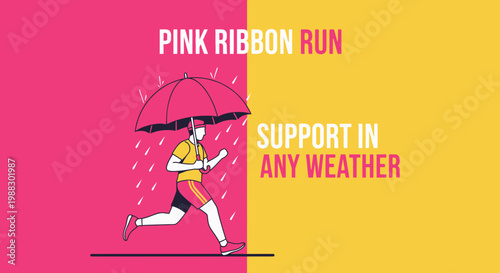 Pink Ribbon Run: Determination And Support Shine Through Challenges In Any Weather, Always