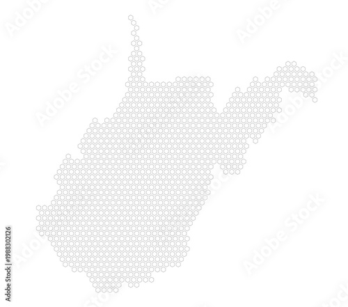 hexagonal dotted map usa