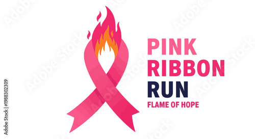 Pink Ribbon Run Flame Of Hope Awareness Event