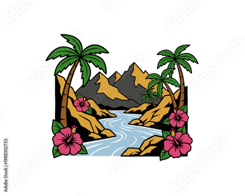 Beach club. Endless summer artwork. Tropical vintage design. Surfing club artwork. Summer vibes artwork. Ocean wave artwork.