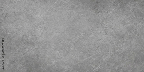 A seamless gray concrete wall texture with a rough cement surface and aged grunge pattern provides a blank vintage backdrop for a dirty stone material design