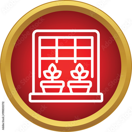 Potted plants growing on windowsill inside building