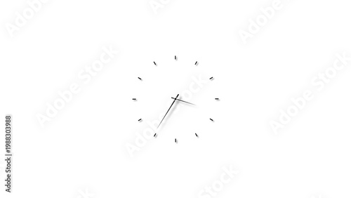 Abstract clock icon illustration. Digital and analog clock 24 hours isolated on white background.