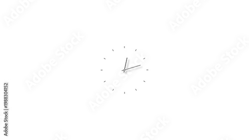 Abstract clock icon illustration. Digital and analog clock 24 hours isolated on white background.