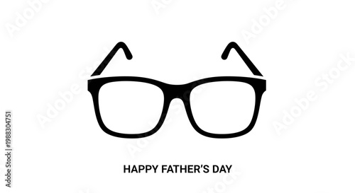 Black glasses on white background.