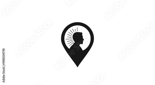 Photography Black silhouette of a head.