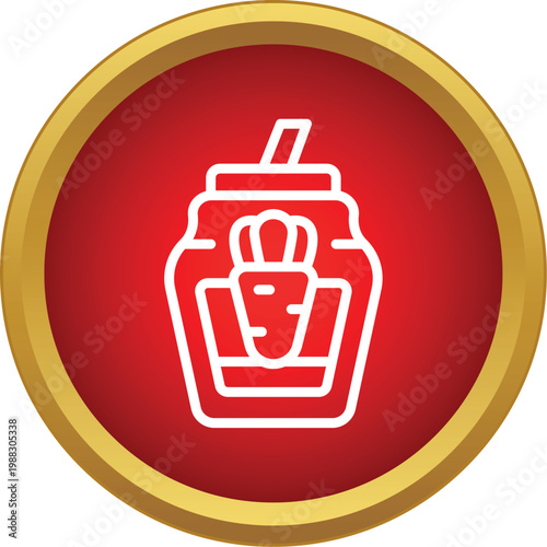 Jar icon representing baby food or vegetable puree with a carrot