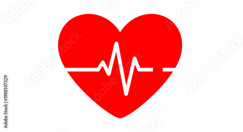 A symbolic representation of cardiovascular health featuring a heartbeat graphic design
