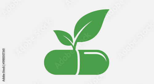 A symbolic representation of natural health and organic remedies in a graphic design