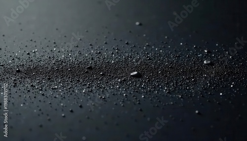 Intense black glitter on dark gray paper, metallic sheen , celebration, backdrop