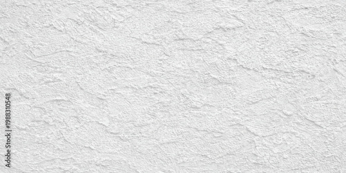 Seamless white paper texture and rough concrete wall background featuring a blank grunge stone surface and old canvas material design