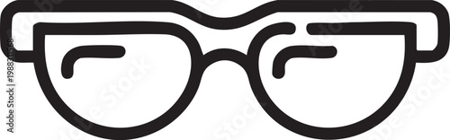 Vector graphic illustration of a pair of eyeglasses with a sleek and modern design