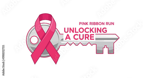 Pink Ribbon Run, Unlocking a Cure: Symbol of Breast Cancer Awareness and Support