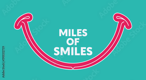 Positive Emotions Symbolized By Illustrated Graphic Smiling Expression With Happy Message