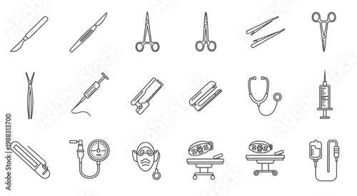Medical Instruments and Equipment for Surgical Procedures and Healthcare.