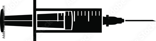 Medical syringe injection vaccine healthcare tool immunization sterile precision equipment concept 