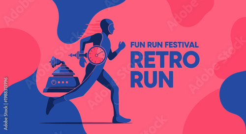 Retro Running Event Displaying Unique Style with a Retro Gramophone Concept