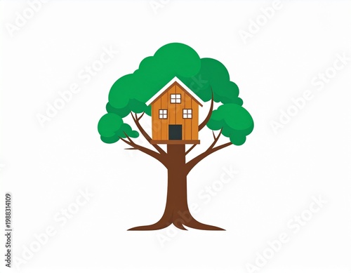 Eco-Friendly Tree and House Symbol
