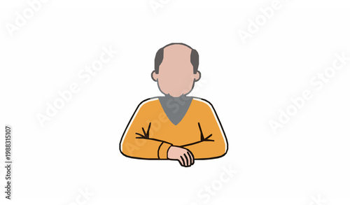 Logo hombre mayor feliz vector seguro jubilación