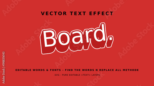 Bold typography text effect with a thick 3D shadow and white outline for modern graphic design projects