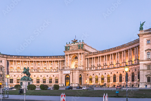 Photography Exterior of Kunsthistorisches Museum on Maria-Theresien-Platz in Vienna at sunset