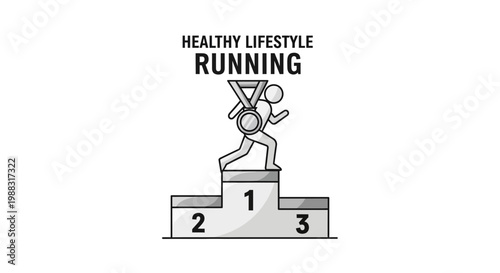 Runner Celebration A Winning Moment, Showing Healthy Lifestyle And Victory Symbolism