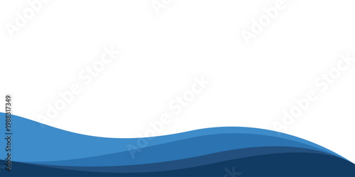 Abstract blue wave design featuring dynamic vector lines and light curves for a modern digital wallpaper or business web banner backdrop pattern